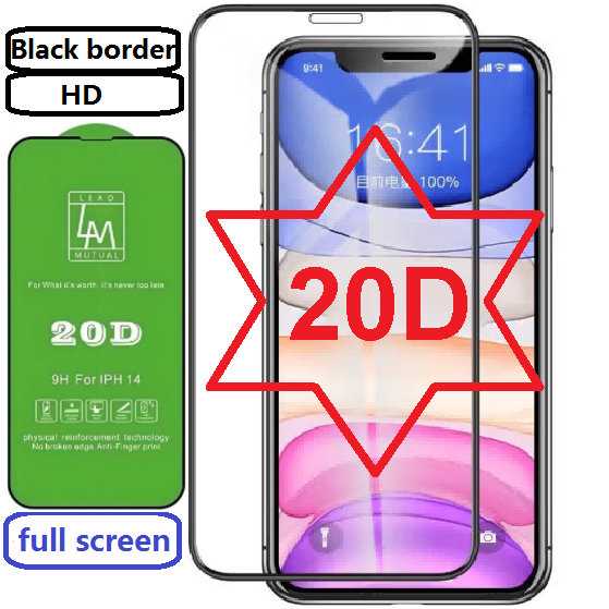 LM20D HD Tempared Glass Screen Protector(Black border, high transparency)��full screen��